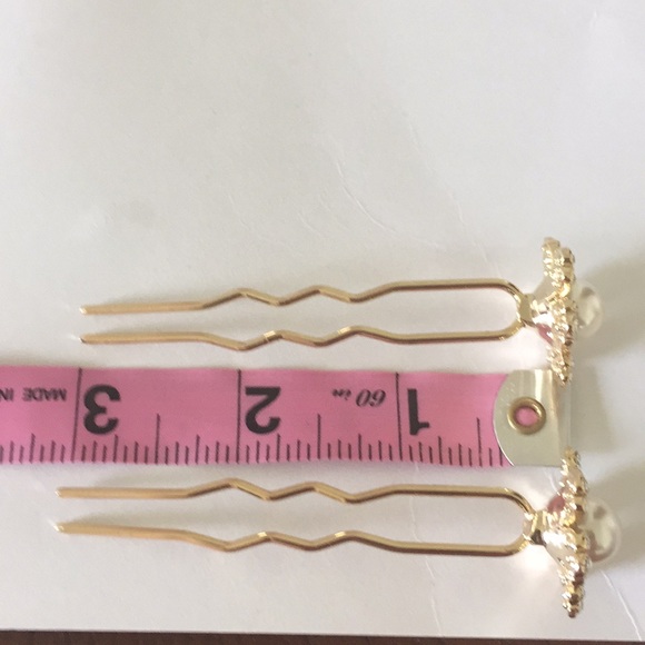 Pearl embellished hair pins with rhinestones main image 3